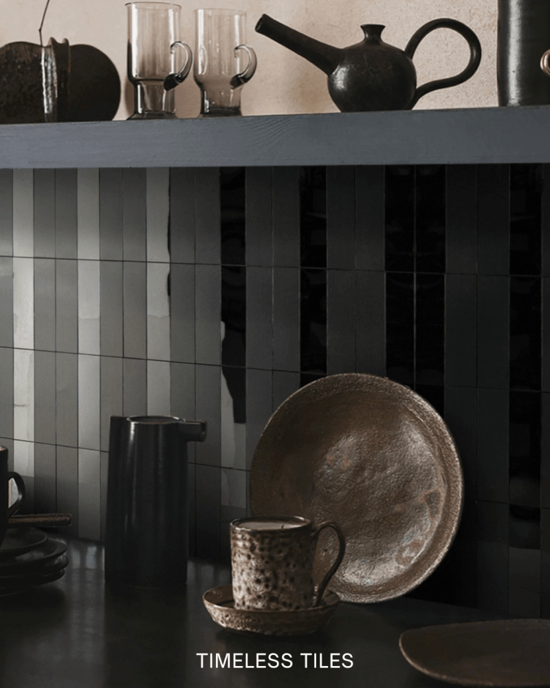 โมเสค TIMELESS TILES รุ่น LUSTO 39.6X14.5 ซม. สีดำ BLACK ผิวเงา สเตนเลสมิลเลอร์_5
